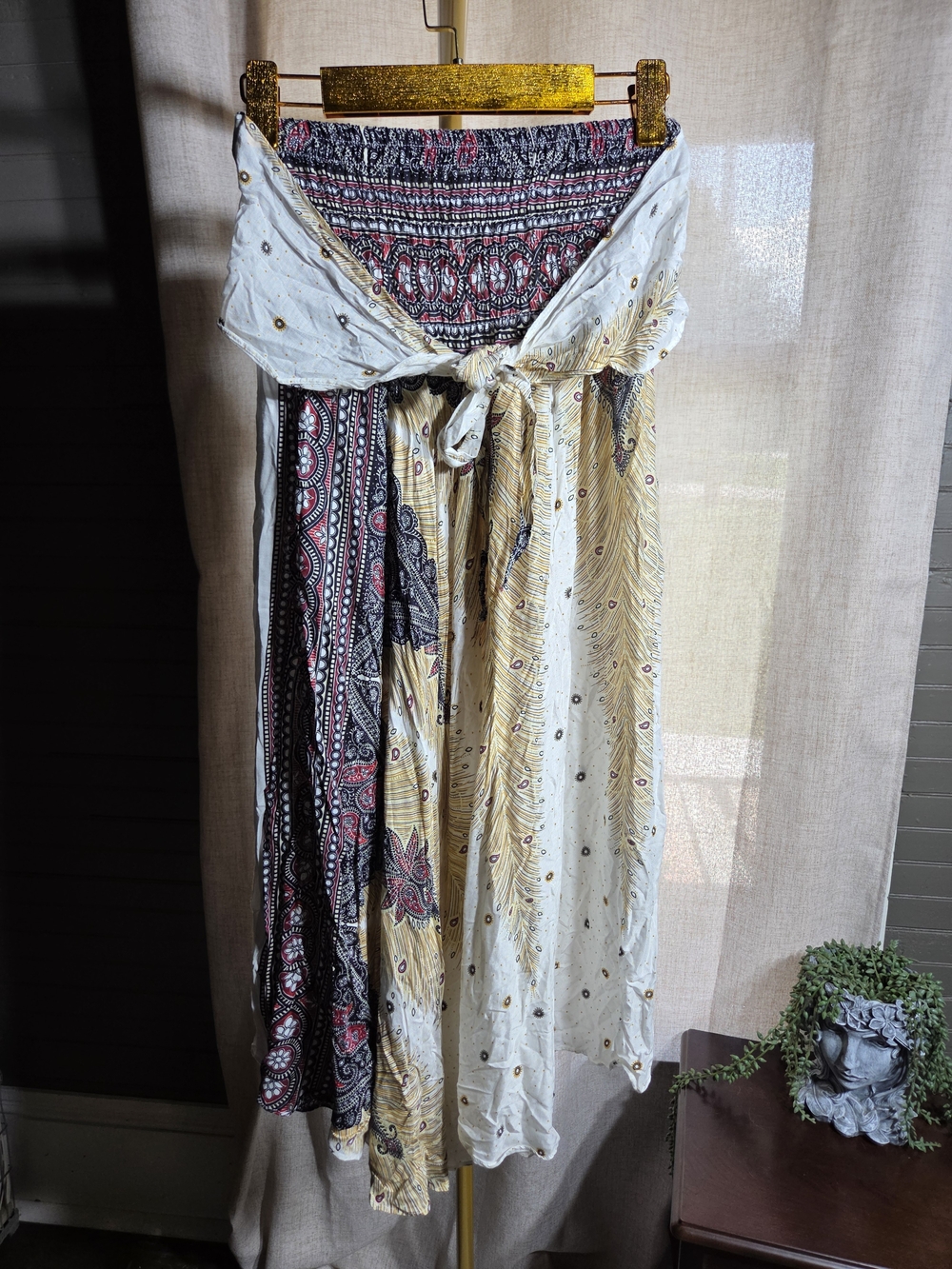 Bohemian Multi-Panel Maxi Skirt